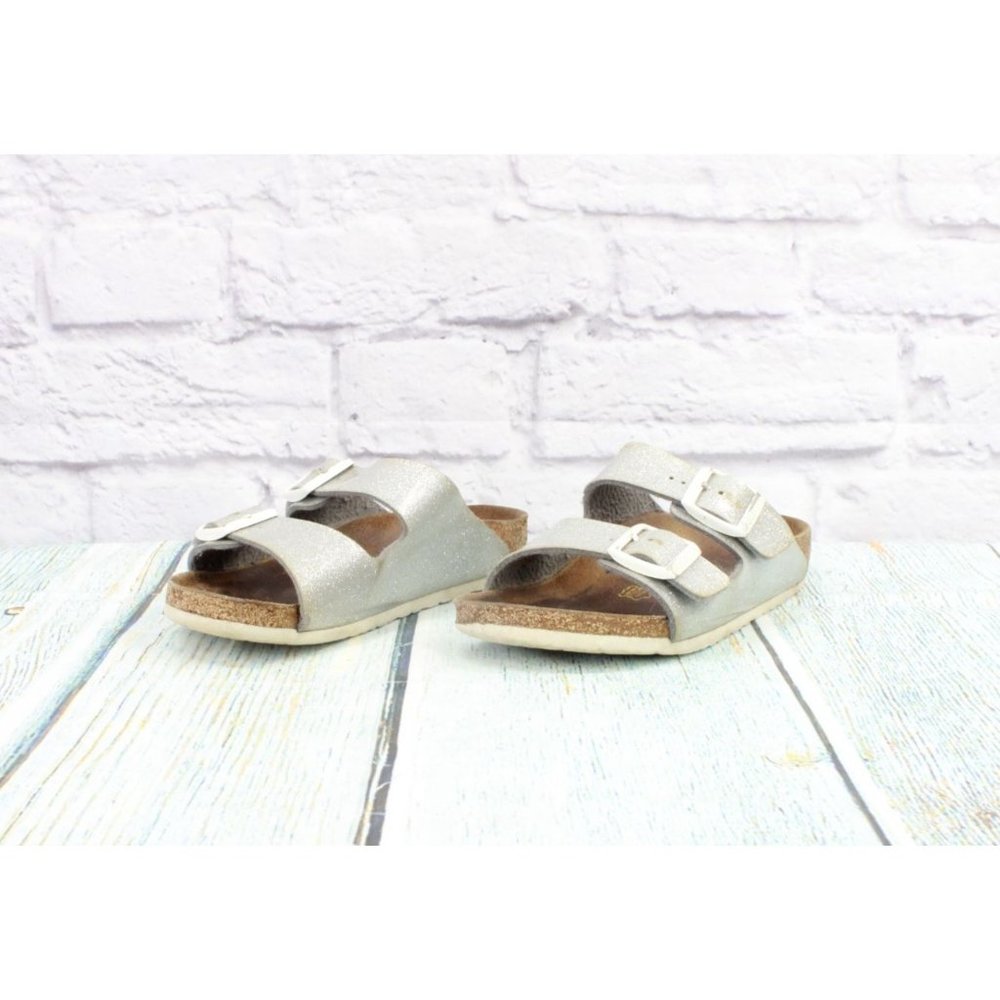 *Birkenstock Arizona Gray Nubuck 2 Strap Buckle Sandals Shoes Size EU 32 - Picture 2 of 10
